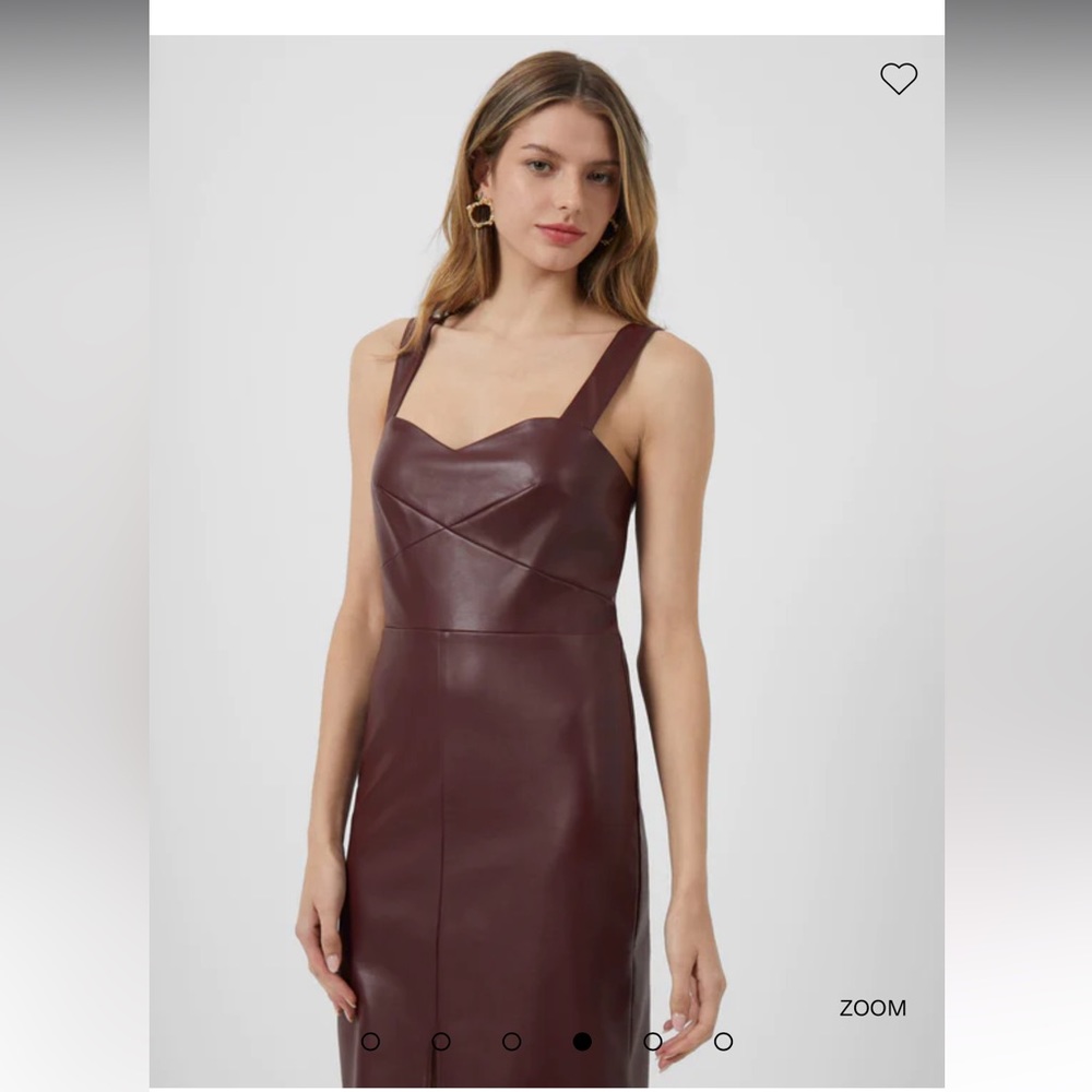 FRENCH CONNECTION Leather Midi Dress - Picture 2 of 11